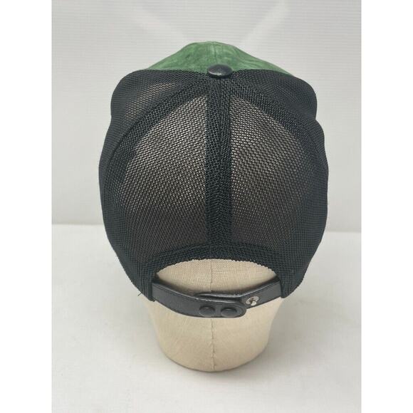 Vianel New York Hat Cap Green Size 58 Snap‎ Back Suede Made In Italy Darted main image 6